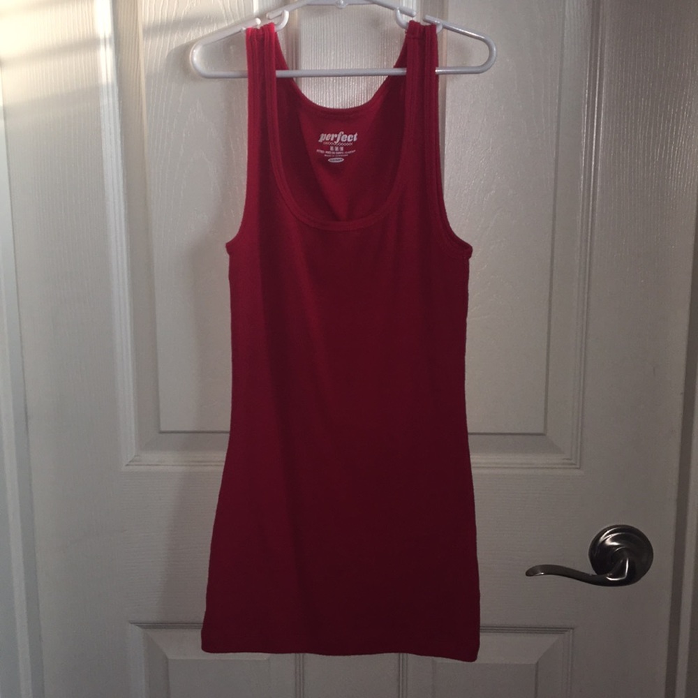 Red Fitted Tank Top